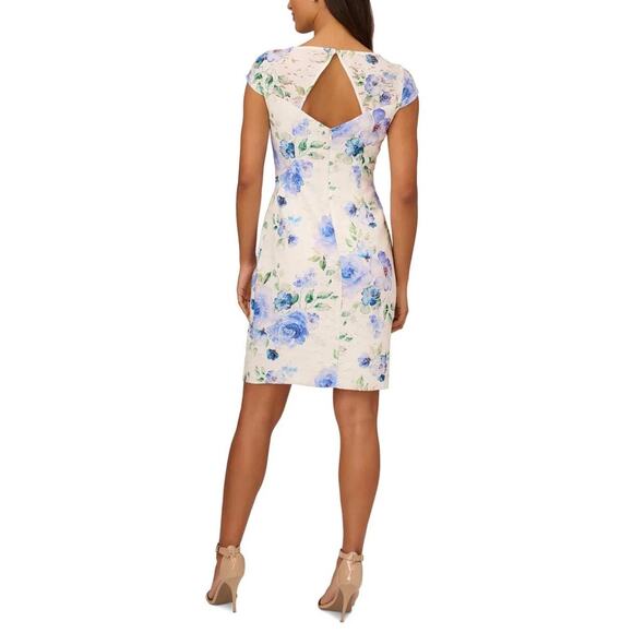 NEW NWT Adrianna Papell Printed Jacquard Sheath Mini Dress size 2 - Picture 2 of 7